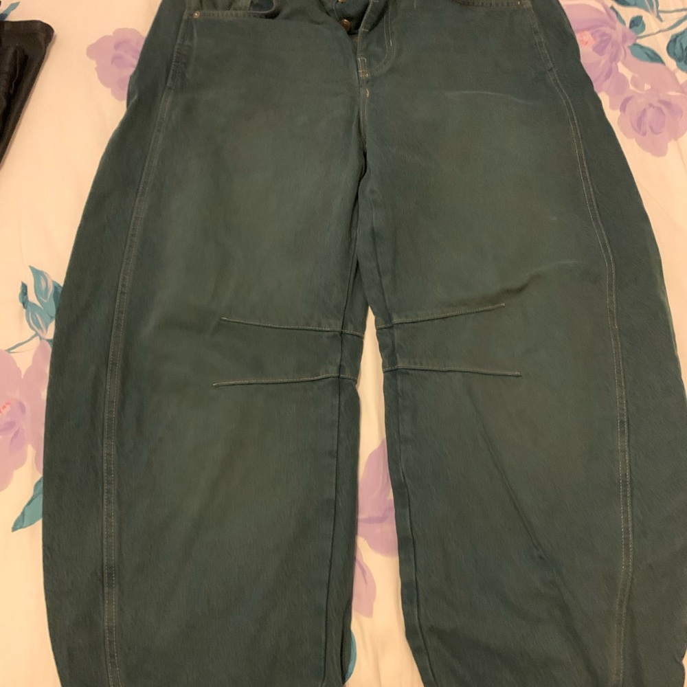 We The Free Green Cargo Pants Utilitarian Style